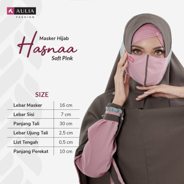 Masker Hijab Hasnaa Soft Pink Aulia Fashion 2