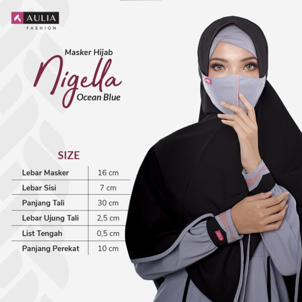 Masker Hijab Nigella Blue Ocean Aulia Fashion 2