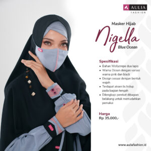 Masker Hijab Nigella Blue Ocean Aulia Fashion