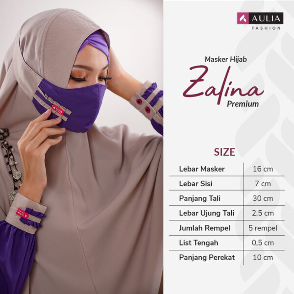 Masker Hijab Zalina Premium Aulia Fashion 2