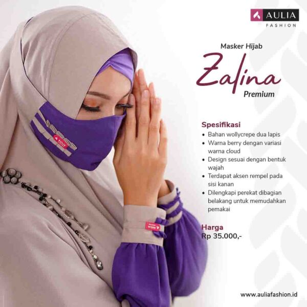 Masker Hijab Zalina Premium Aulia Fashion