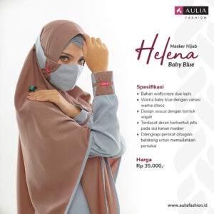 Masker Hijab Helena Baby Blue Aulia Fashion
