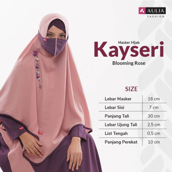 Masker Hijab Kayseri Blooming Rose Aulia Fashion 2