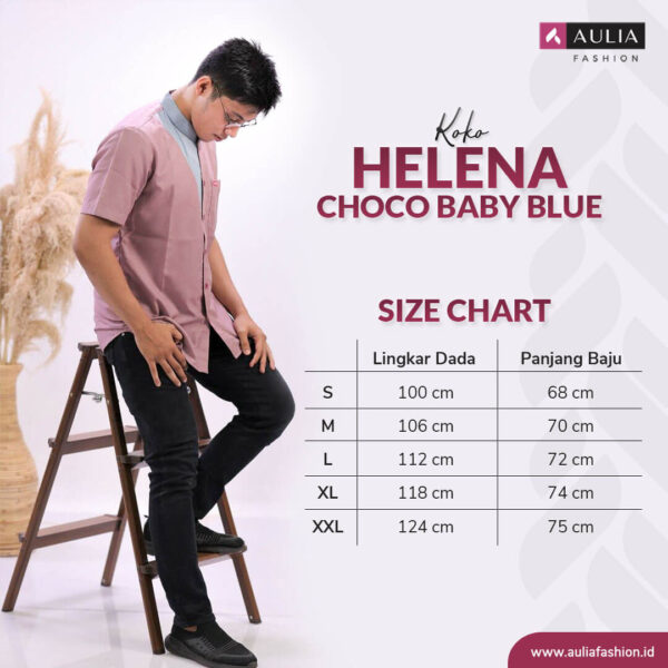 Baju Koko Aulia Fashion Helena Choco Baby Blue 3