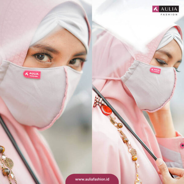 Masker Fashion Arumi Silver Pink by Aulia Fashion 2