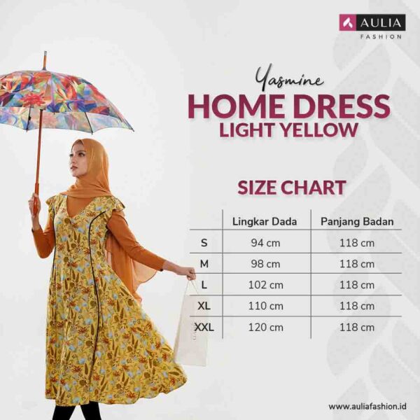 Yasmine Home Dress Aulia Fashion Light Yellow 3