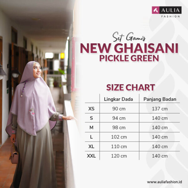 set gamis aulia fashion New Ghaisani Pickle Green 3