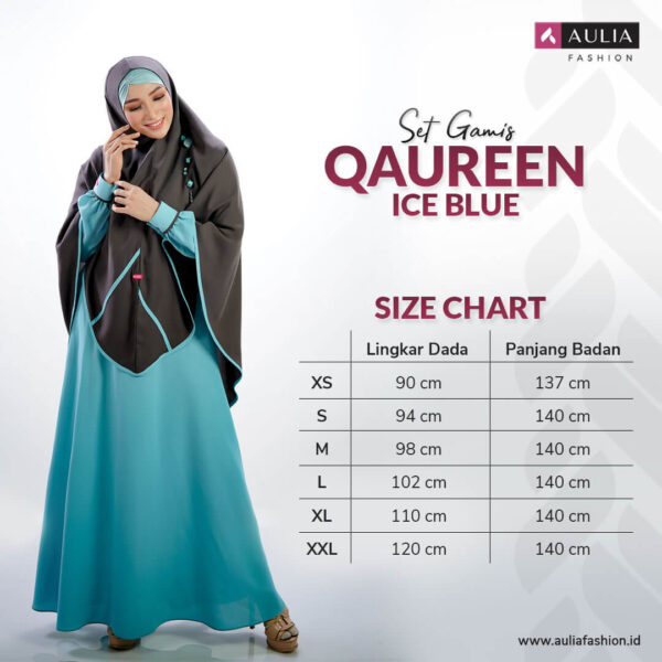set gamis aulia fashion qaureen ice blue 3