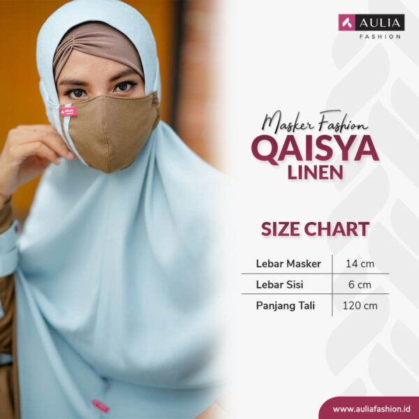 Masker Fashion Qaisya Linen by Aulia Fashion 3