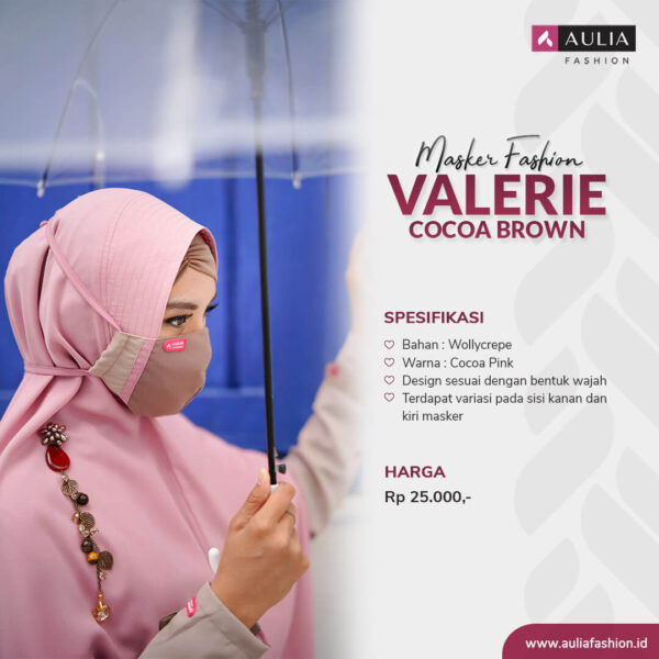 Masker Fashion Valerie Cocoa Brown by Aulia Fashion 1
