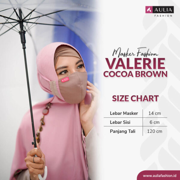 Masker Fashion Valerie Cocoa Brown by Aulia Fashion 3