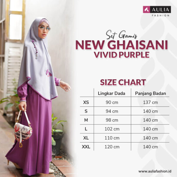set gamis aulia fashion New Ghaisani Vivid Purple 3
