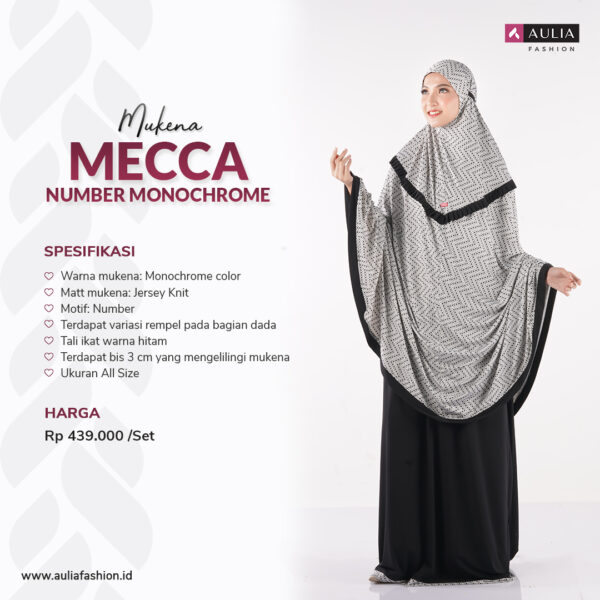 Set Mukena Mecca Number Monokrom by Aulia Fashion 1