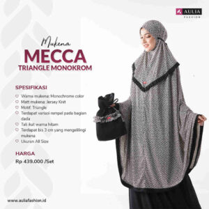 Set Mukena Mecca Triangle Monokrom by Aulia Fashion 1