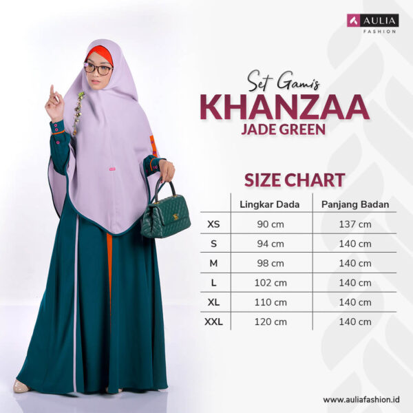 Set Gamis Aulia Fashion Khanzaa Jade Green 3