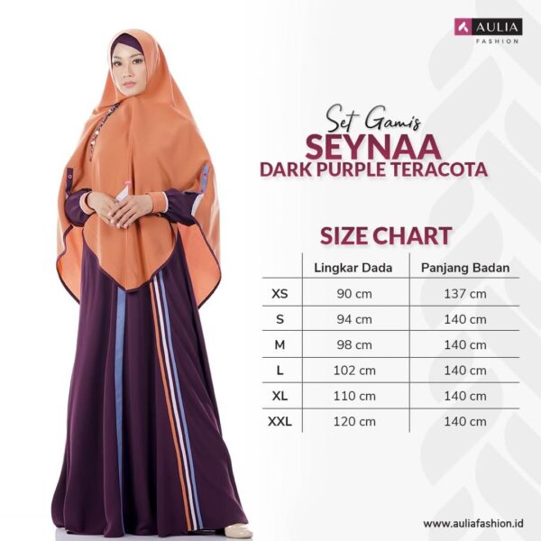 Set Gamis Aulia Fashion Seynaa Dark Purple Teracota 3