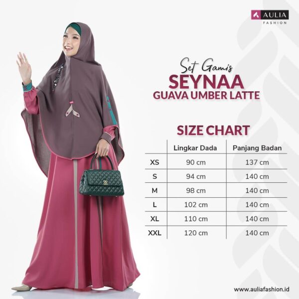 Set Gamis Aulia Fashion Seynaa Guava Umber Latte 3