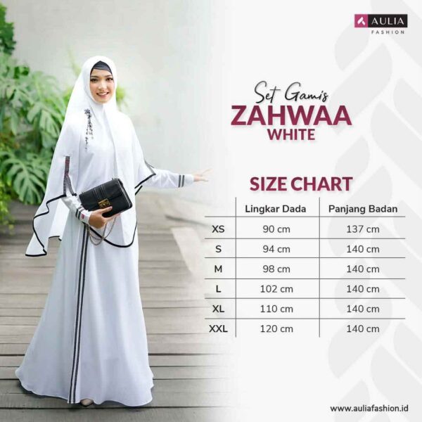 Set Gamis Aulia Fashion Zahwaa White 3