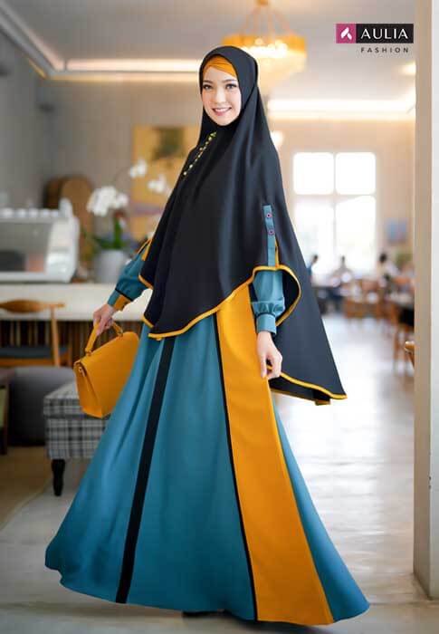 baju muslim warna biru muda