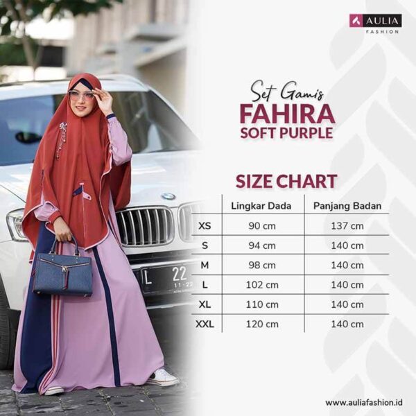Set Gamis Aulia Fashion Fahira Soft Purple 3