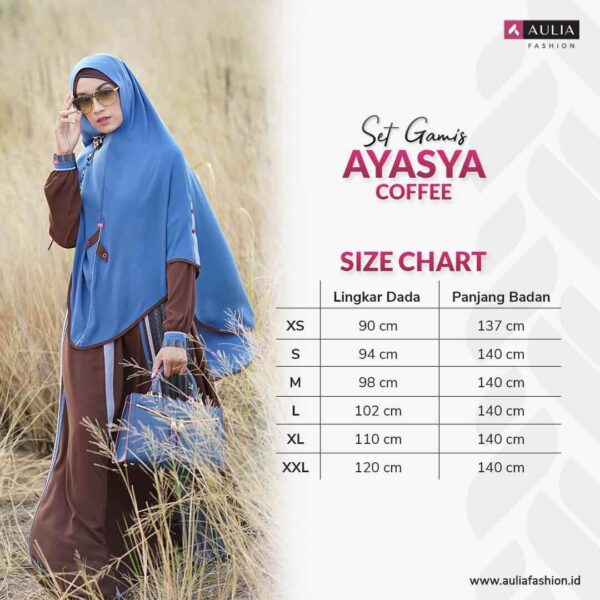 Set Gamis Aulia Fashion Ayasya Coffee 3