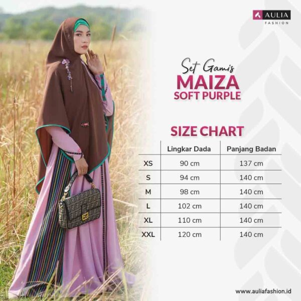 Set Gamis Aulia Fashion Maiza Soft Purple 3