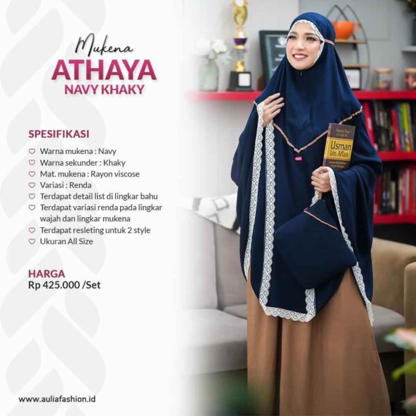 Mukena Athaya Navy Khaky by Aulia Fashion 1