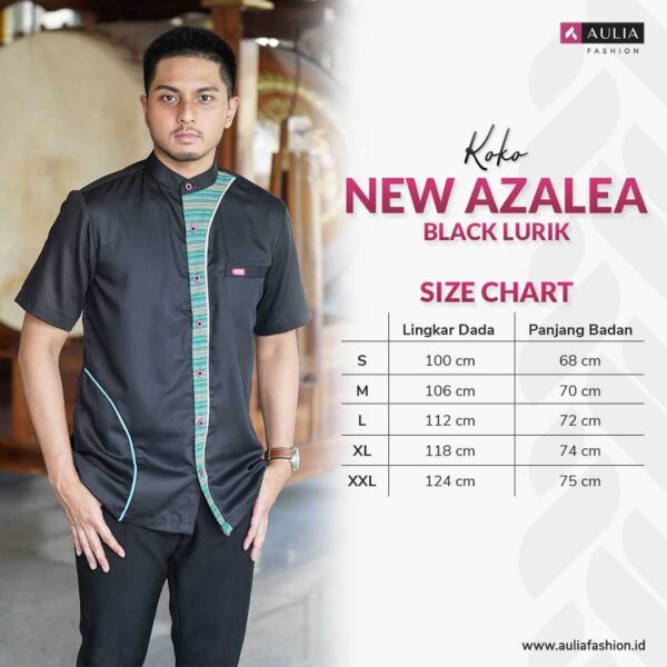 Baju Koko New Azalea Black Lurik by Aulia Fashion 3