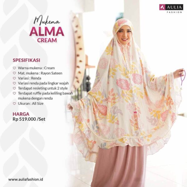 Mukena Alma Cream by Aulia Fashion 1