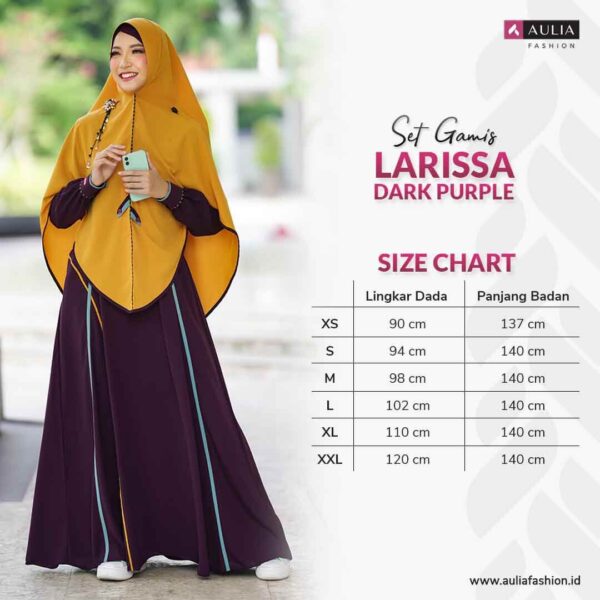 Set Gamis Aulia Fashion Larissa Dark Purple 3